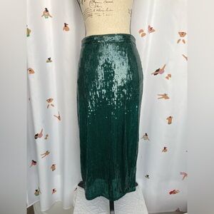 Green Sequin Skirt